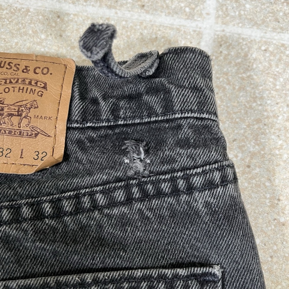 Vintage Levi's 550 Men's 30x32 Black Orange Tab Relaxed Fit Jeans MADE IN USA - Picture 6 of 16